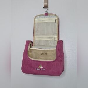 Makeup Organizer Travel Pouch Pink Bag With Hangar